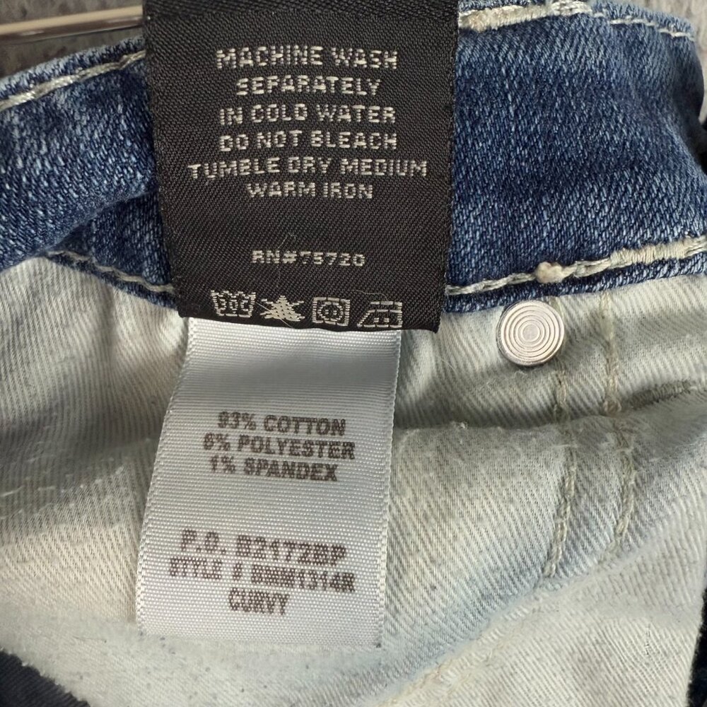 BKE Denim Jeans Womens 25R Blue Payton Bootcut Thick Stitch Mid Rise Stretch - Picture 6 of 8